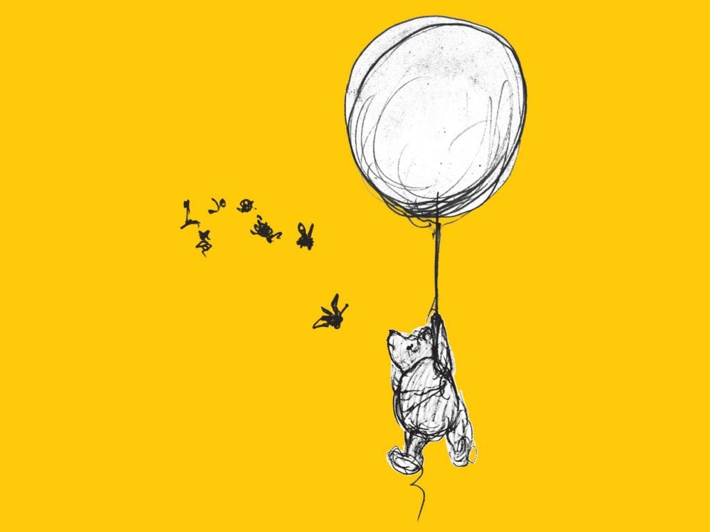 An illustration for <Em>Winnie-the-Pooh</em> by E.H. Shepherd. Image courtesy of MFA Boston. 
