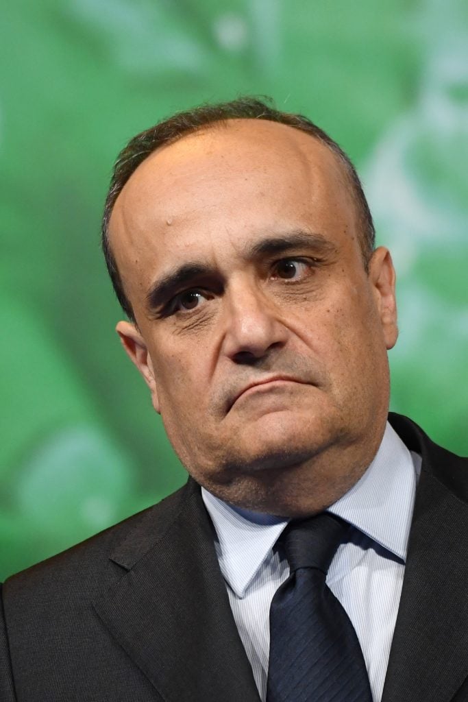 Italy's form culture minister, Alberto Bonisoli. Photo by Alberto Pizzoli/AFP/Getty Images.