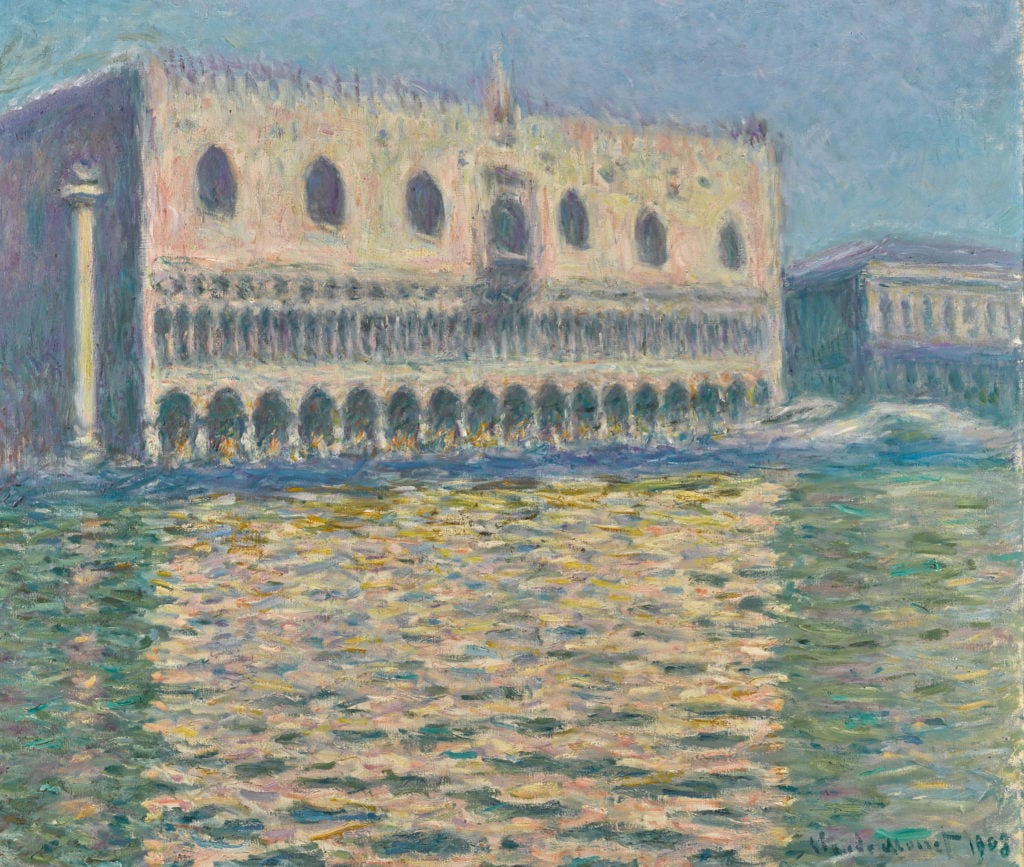 Claude Monet, <em>Le Palais Ducal</em> (1908). The painting could sell for £20,000,000-30 million ($25 million–35 million). Photo courtesy of Sotheby's London. 