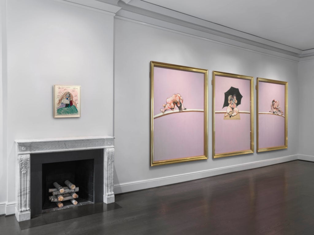 Installation view of George Condo's work on view in "Bacon's Women." Photo courtesy of Ordovas. 