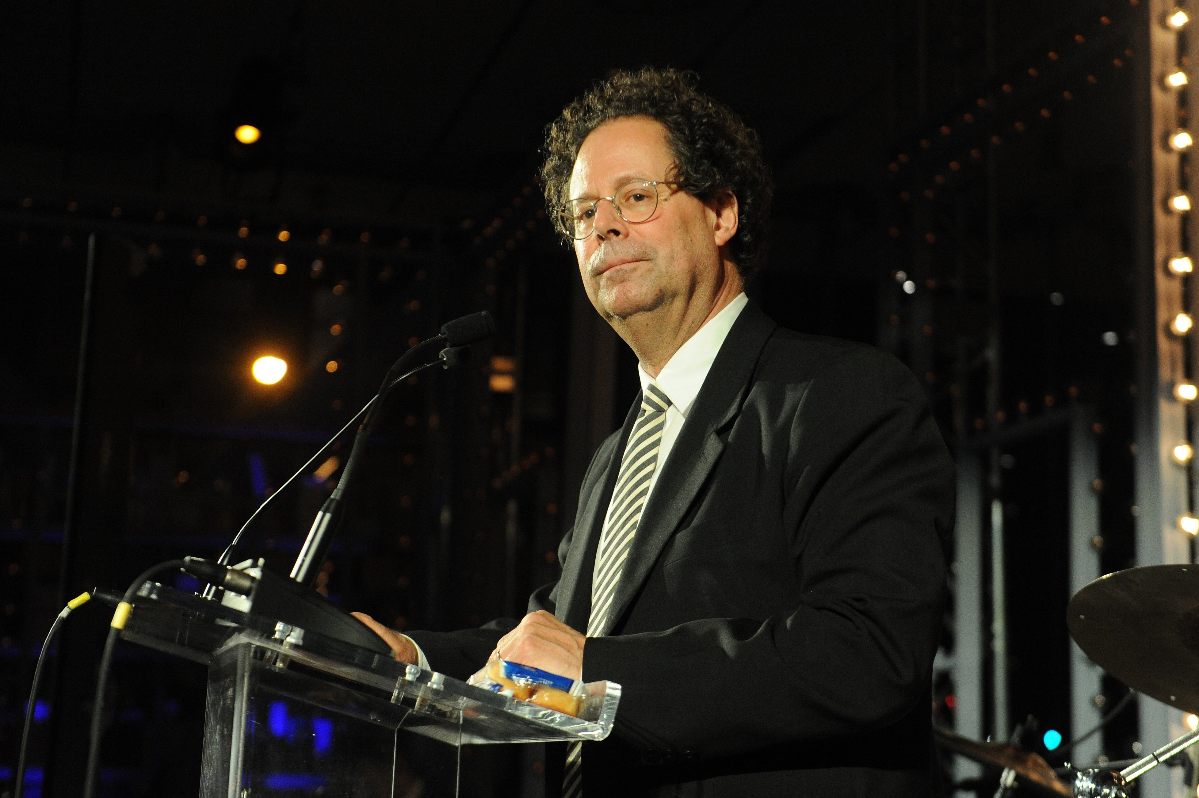 Adam Weinberg speaks onstage during the Whitney Museum's annual Spring Gala and Studio Party. Photo by Brad Barket/Getty Images for Whitney Museum.