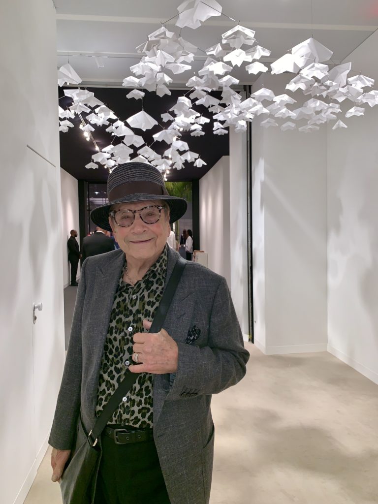 Art collector Matthew Strauss in the VIP Lounge at Art Basel Miami Beach. Photo by Sarah Cascone. 