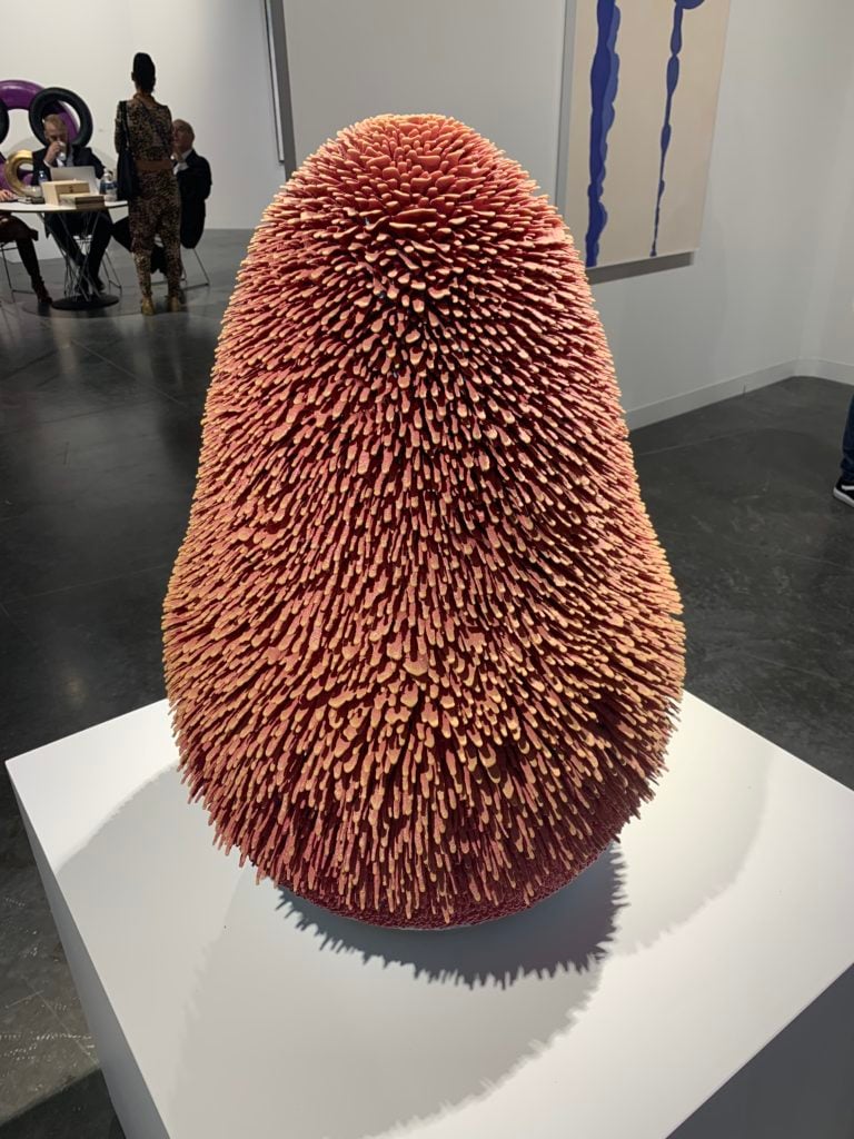 A ceramic accretions work by the Haas Brothers at Marianne Boesky's booth at Art Basel in Miami Beach. Photo by Sarah Cascone. 