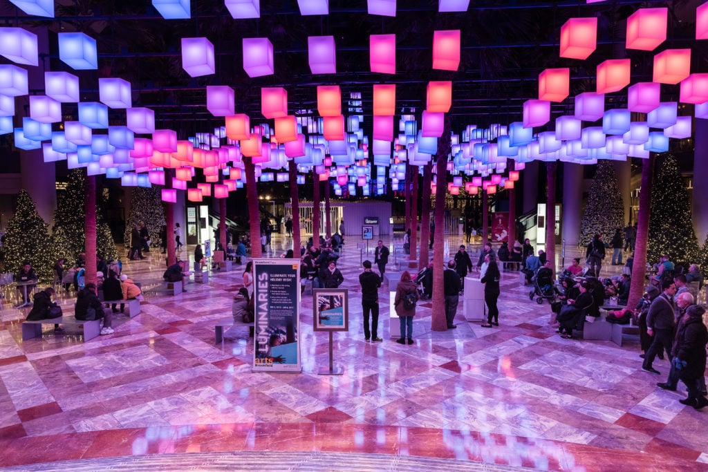 LAB at Rockwell Group's "Luminaries" at the Winter Garden at Brookfield Place Photo courtesy of Arts Brookfield.