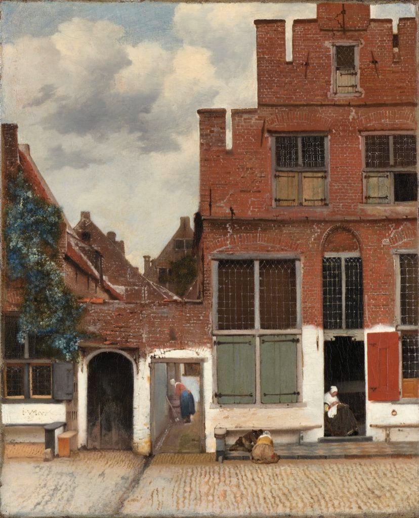 Jan Vermeer, View of houses in Delft, c. 1658, Rijksmuseum. Gift of H.W.A. Deterding, London.