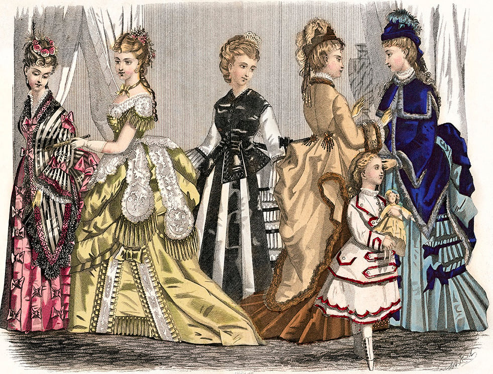 Fashion Plate from <i>Godey’s Lady’s Book</i> (March 1874). Courtesy of the Philadelphia Museum of Art.