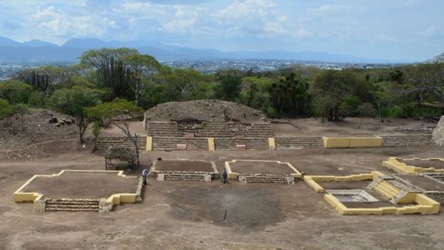 Mexico's National Institute of Anthropology and History has discovered a temple dedicated to the Flayed Lord, a pre-Hispanic fertility god, at the Ndachjian–Tehuacan archaeological site in Tehuacan, Puebla state. Although depictions of the god, Xipe Totec, had been found before in other cultures, a whole temple had never been discovered. Photo by Meliton Tapia Davila/INAH.