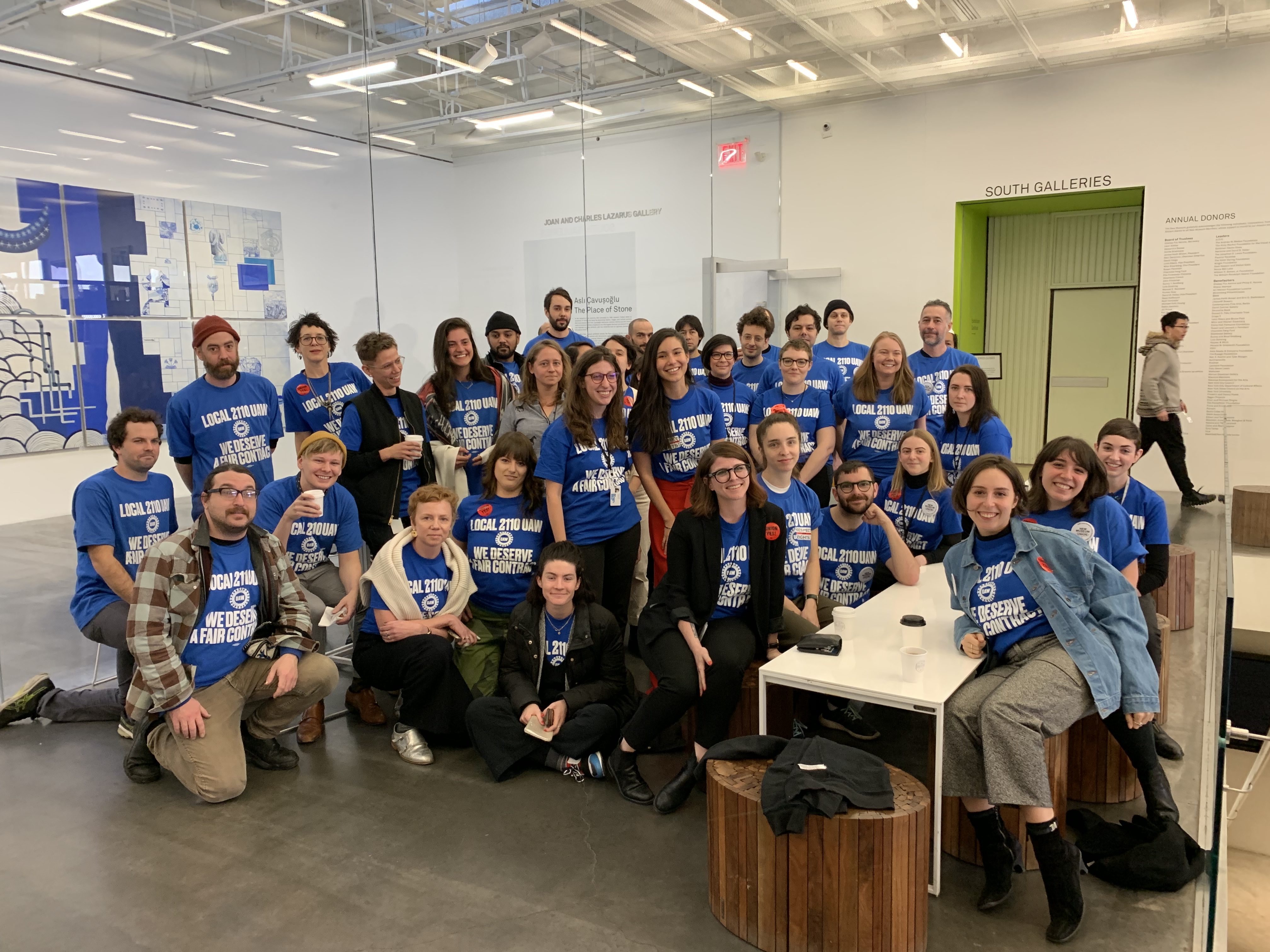 The collective bargaining unit at the New Museum. Photo by Sarah Cascone.