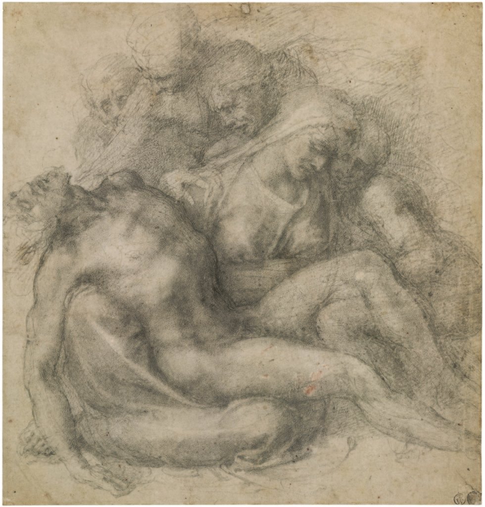 Michelangelo Buonarroti, <i>The Lamentation over the Dead Christ</i> (c. 1540). The British Museum, London. Exchanged with Colnaghi, 1896, 1896, 0710.1 © The Trustees of the British Museum.