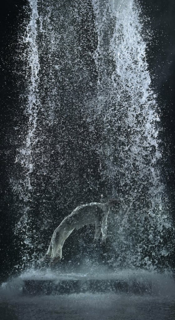 Bill Viola, <i>Tristan's Ascension (The Sound of a Mountain Under a Waterfall)</i> (2005). Performer: John Hay. Courtesy Bill Viola Studio. Photo by Kira Perov.