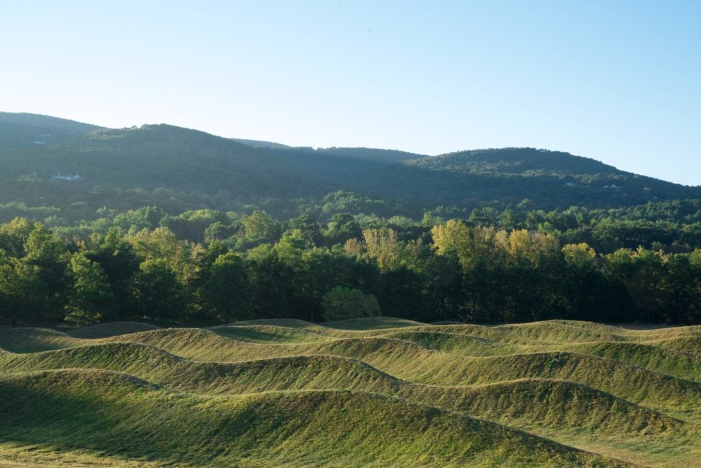Maya Lin's <i>Storm King Wavefield</i> (2007–08) is one of the many sites to see at the Storm King Art Center. Photo by Maya Lin Studio. Courtesy Pace Gallery.