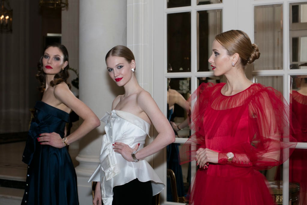 Models dressed by Alexis Mabille at Patek Philippe's event during Haute Couture Week in Paris last month.