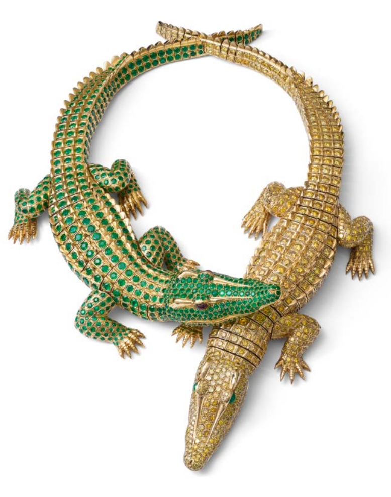 cartier emerald snake necklace
