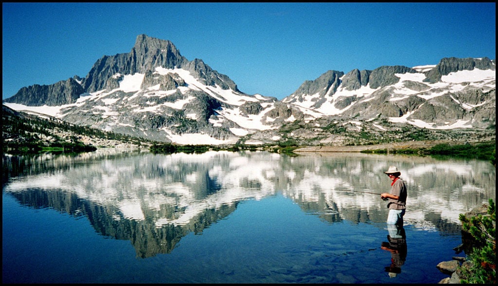 Thousand Island Lake featuring Banner Peak, in the Ansel Adams Wilderness. Photo by Ken Hively/Los Angeles Times via Getty Images.
