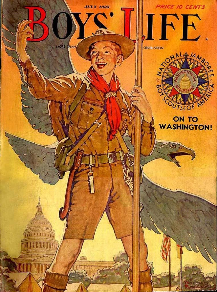 Norman Rockwell cover for <em>Boys Life</em> (1935). Courtesy of the Norman Rockwell Museum. 