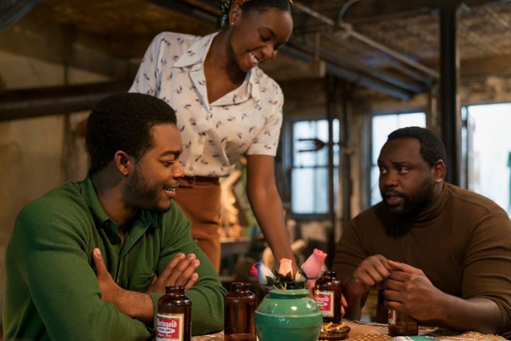 Stephan James as Fonny, KiKi Layne as Tish, and Brian Tyree Henry as Daniel Carty star in Barry Jenkinss If Beale Street Could Talk. Photo courtesy of Annapurna Pictures.