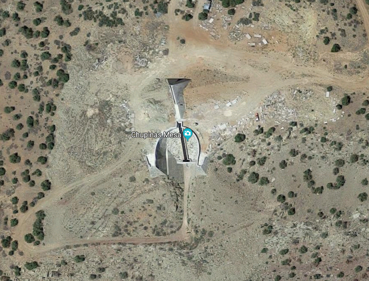 Charles Ross, Star Axis (1976–ongoing), as seen on Google Maps.
