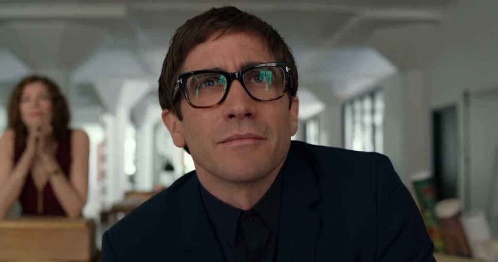 Morf Vanderwalt (Jake Gyllenhaal) in <em>Velvet Buzzsaw</em>. Image courtesy Netflix.