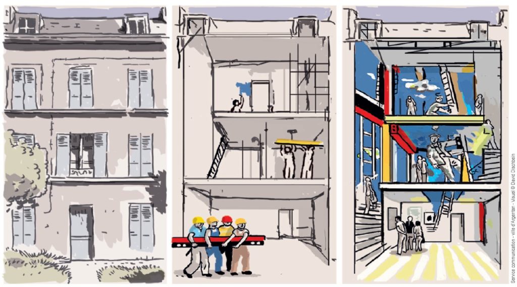 Illustration of the ongoing work at the museum. © Musée Fernand. Léger – André Mare, ville d'Argentan.
