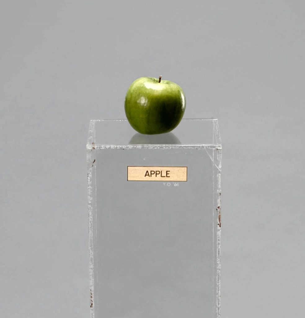 Yoko Ono, <i> Apple</i>. (1966) Image courtesy Ben Davis.