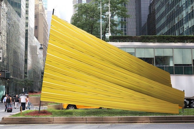 A rendering of the one of the Brooklyn-based artist Joseph La Piana’s “Tension Sculptures.”