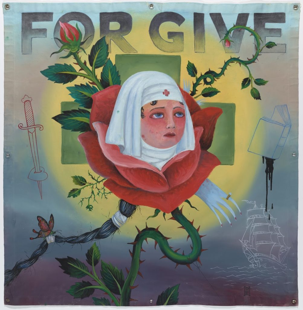 Don Ed Hardy, <em>Forgive</em> (1995). Courtesy of Ed Hardy/Fine Arts Museums of San Francisco.