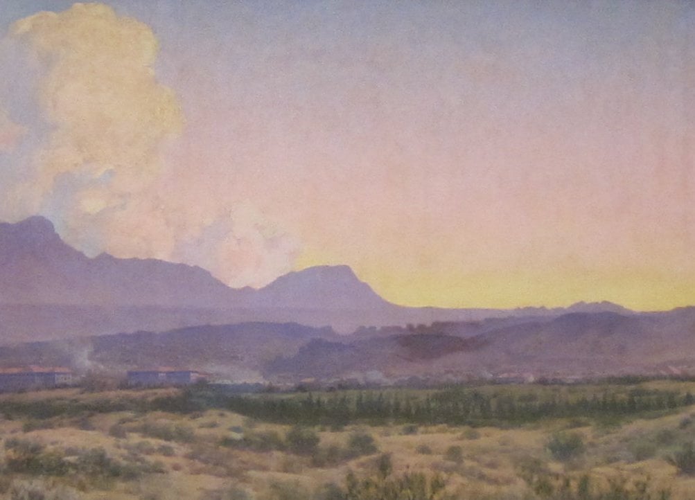 Audley Dean Nichol, View of El Paso at Sunset  (1925), detail. Courtesy of the El Paso Independent School District.