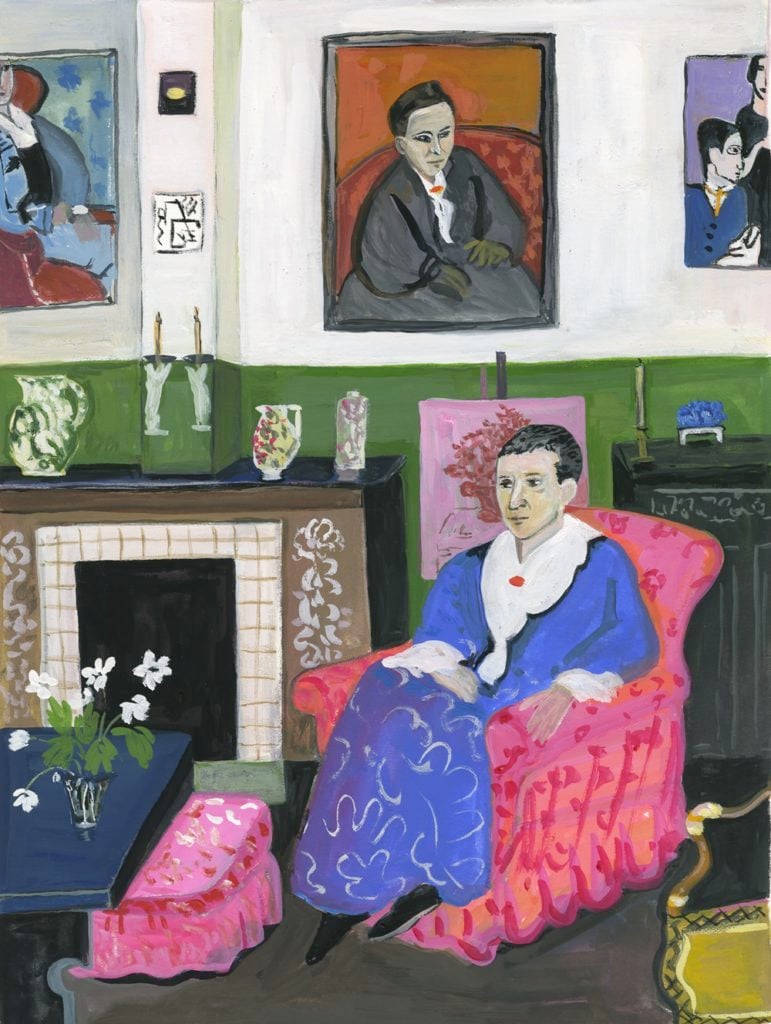 Maira Kalman, <i>Gertrude in the Living room</i> (2019). Image courtesy of the artist and Julie Saul Gallery.