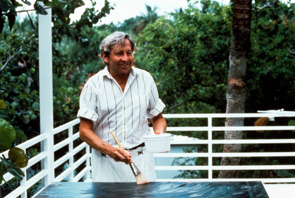 The American artist Robert Rauschenberg in Florida, where he would go on to establish his foundation. (Photo by Mondadori Portfolio via Getty Images)