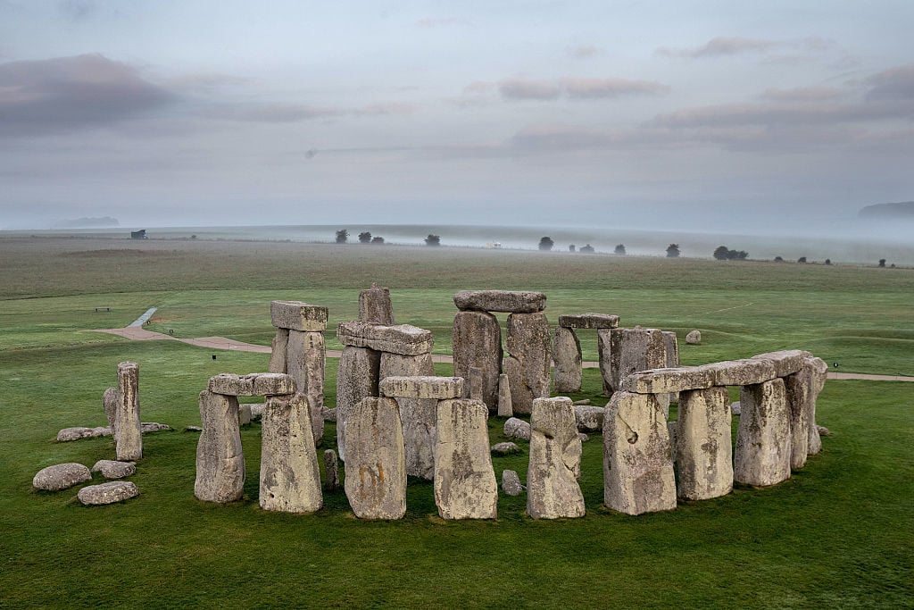 The inner rocks of Stonehenge appear to have been dragged nearly 150 miles from where they were quarried to their current site. Photo: Matt Cardy/Getty Images.