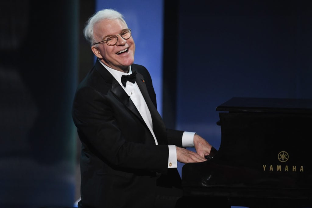 Actor Steve Martin performs onstage during American Film Institute's 45th Life Achievement Award Gala Tribute to Diane Keaton at Dolby Theatre on June 8, 2017 in Hollywood, California. 26658_007 (Photo by Kevin Winter/Getty Images)