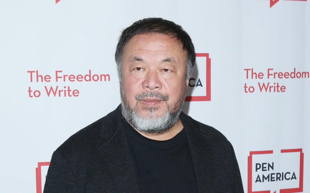 Ai Weiwei attends the PEN America 2018 Gala in Beverly Hills. Photo by Michael Tran FilmMagic/Getty Images.