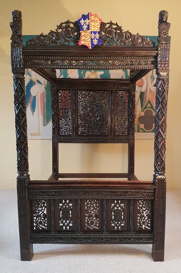 Henry VII's purported bed. Photo: Tony Riches Blog.