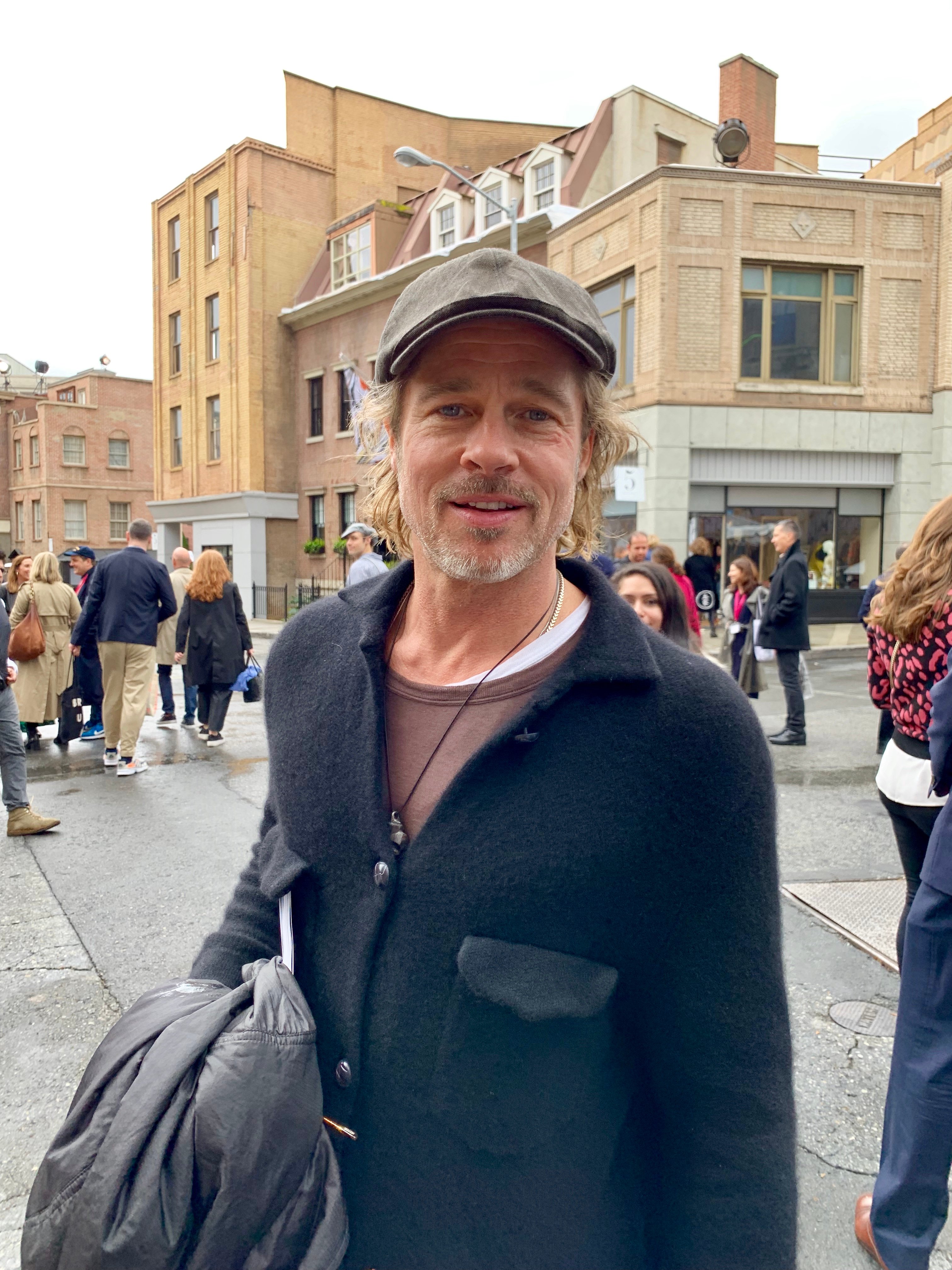 Brad Pitt at Frieze LA. Photo by Sarah Cascone.