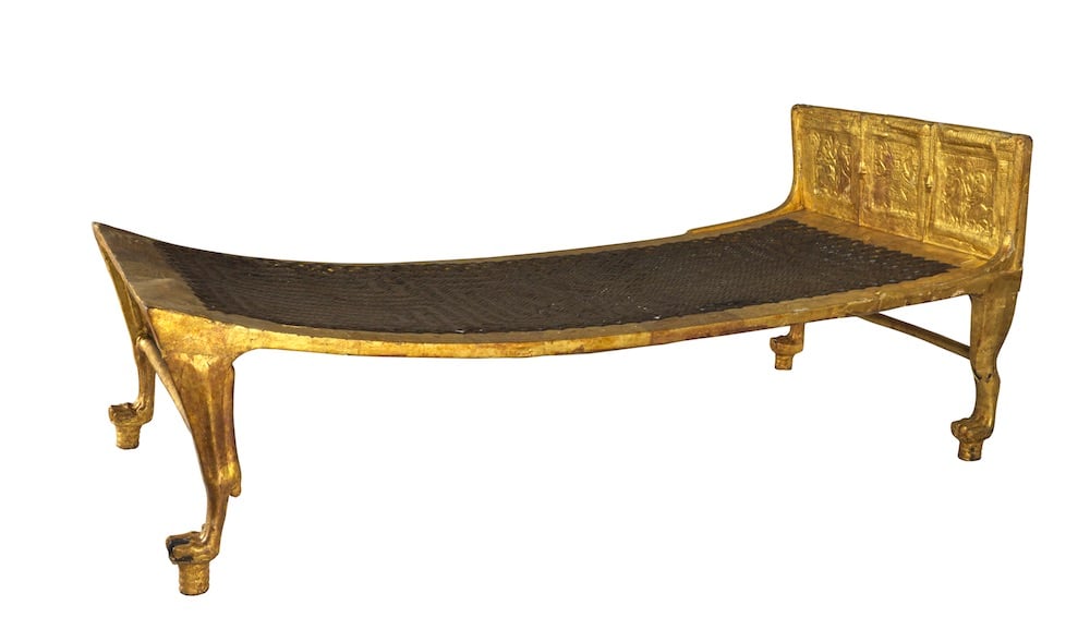 Gilded Wooden Bed (Reign of Tutankhamun 1336-1326 B.C.E.) © Laboratoriorosso, Viterbo/Italy