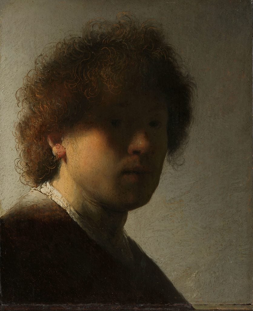Rembrandt van Rijn, <i>Self-portrait</i> (circa 1628). Courtesy the Rijksmuseum.