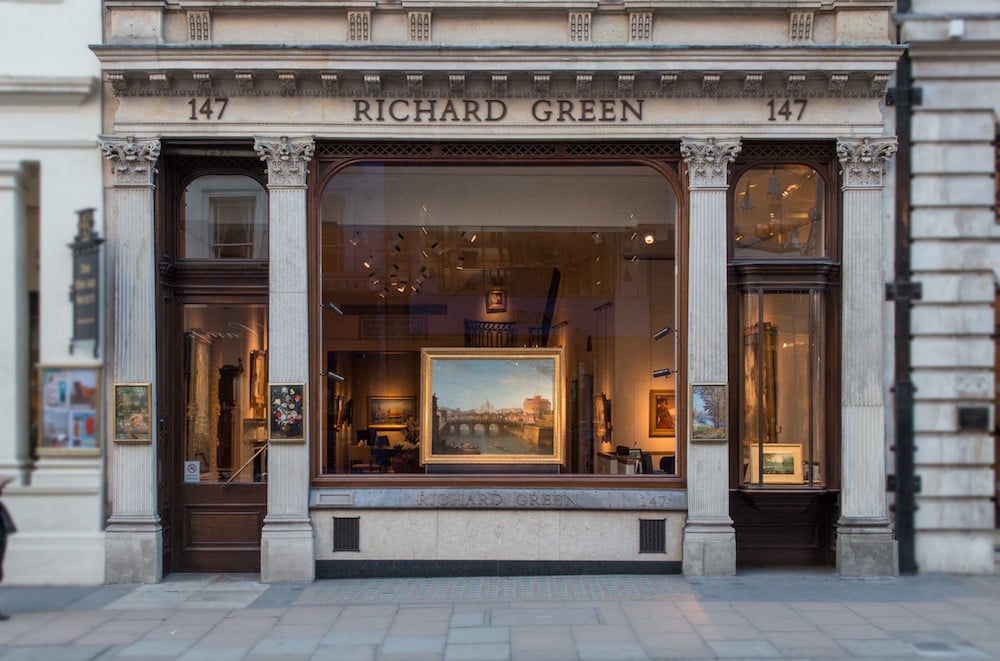 Richard Green Gallery on New Bond Street in London. Image via RichardGreen.com.
