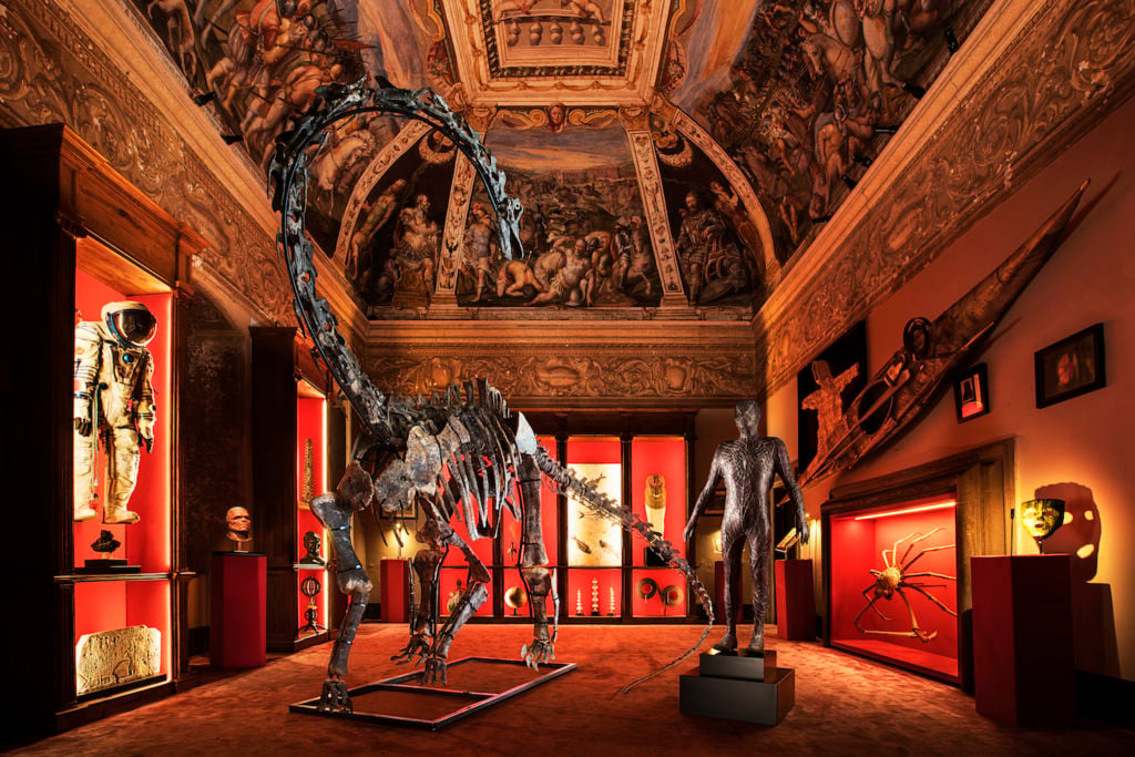 The Theatrum Mundi gallery in Arezzo, Italy, sells dinosaur relics alongside other curiosities.