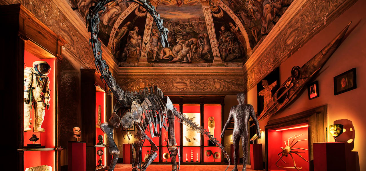 The Theatrum Mundi gallery in Arezzo, Italy, sells dinosaur relics alongside other curiosities.