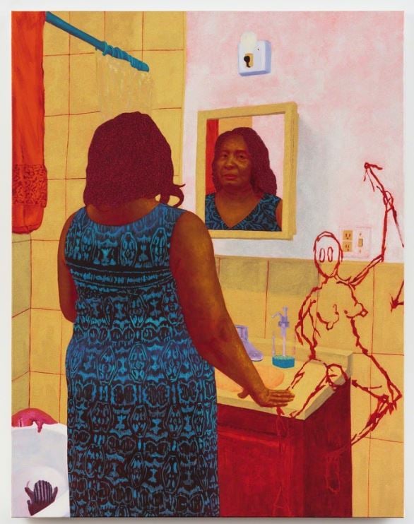 Arcmanoro Niles, <i>How Much of My Mother Has My Mother Left in Me</i> (2018). Courtesy of the artist and Rachel Uffner Gallery.