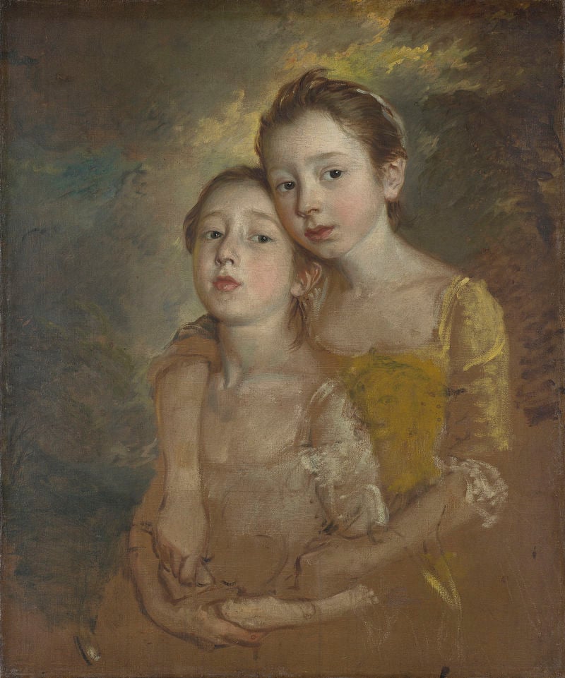 Thomas Gainsborough, <em>Mary and Margaret Gainsborough, the Artist's Daughters, Playing with a Cat</em> (circa 1760–61). ©the National Gallery, London.