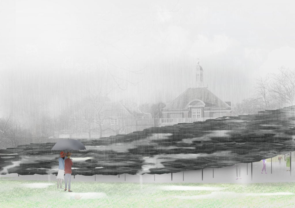Junya Ishigami's Serpentine Pavilion 2019, Design Render, Exterior View, © Junya Ishigami + Associates.