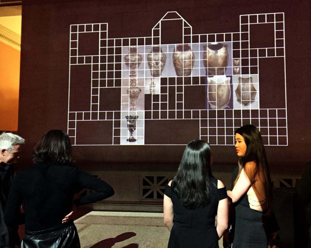 Gen Studio's art-creation application prototype being shown at the Metropolitan Museum. Image courtesy Ben Davis.