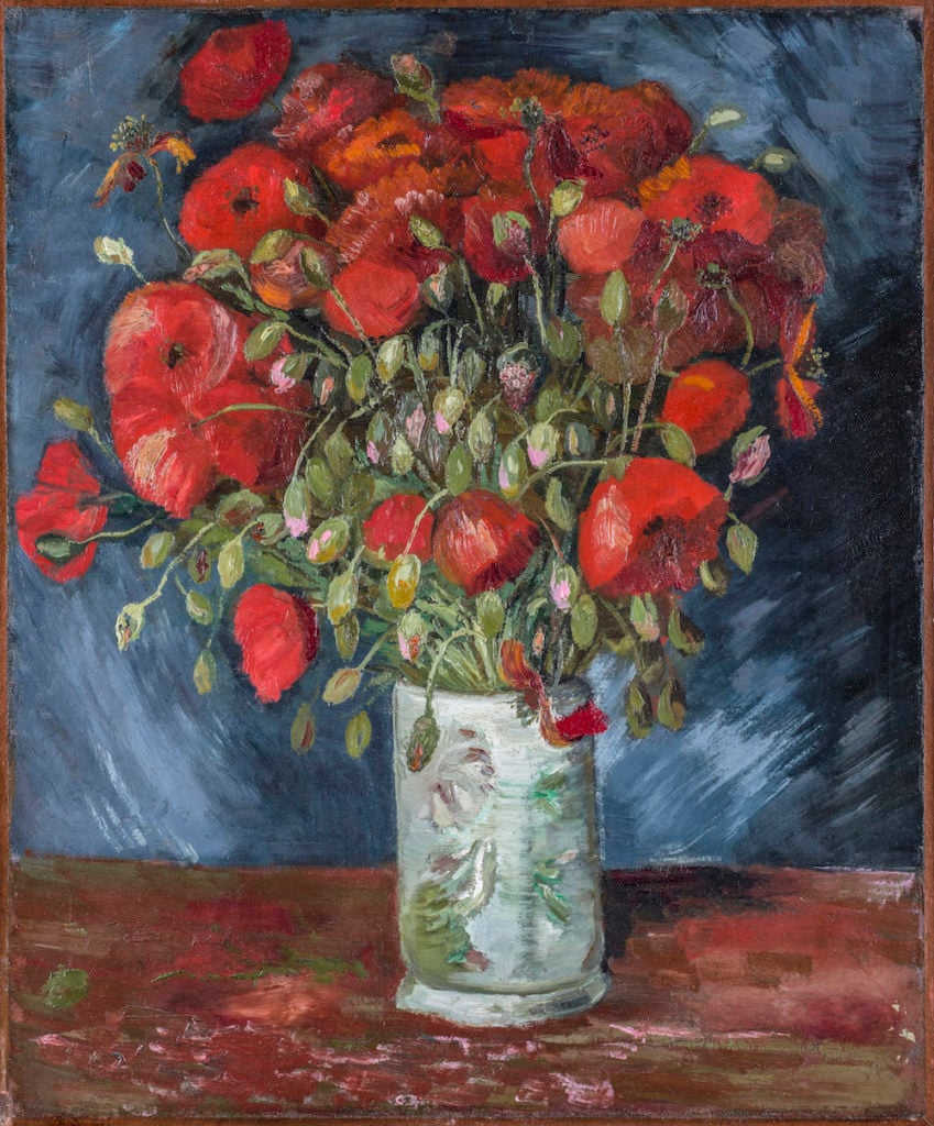 Vincent Van Gogh, Vase with Poppies (circa 1886). Courtesy Wadsworth Atheneum Museum of Art.