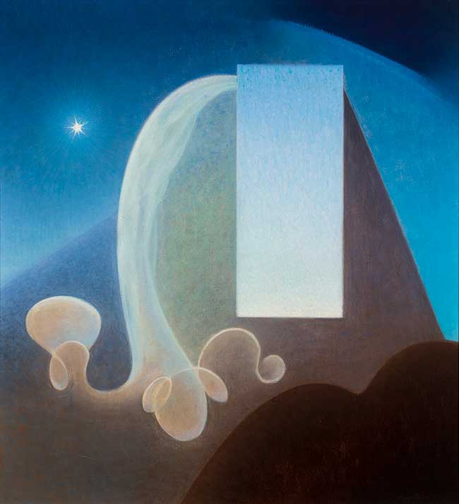 Agnes Pelton, <em>Day</em> (1935). Courtesy of the Phoenix Art Museum, Gift of the Melody S. Robidoux Foundation.