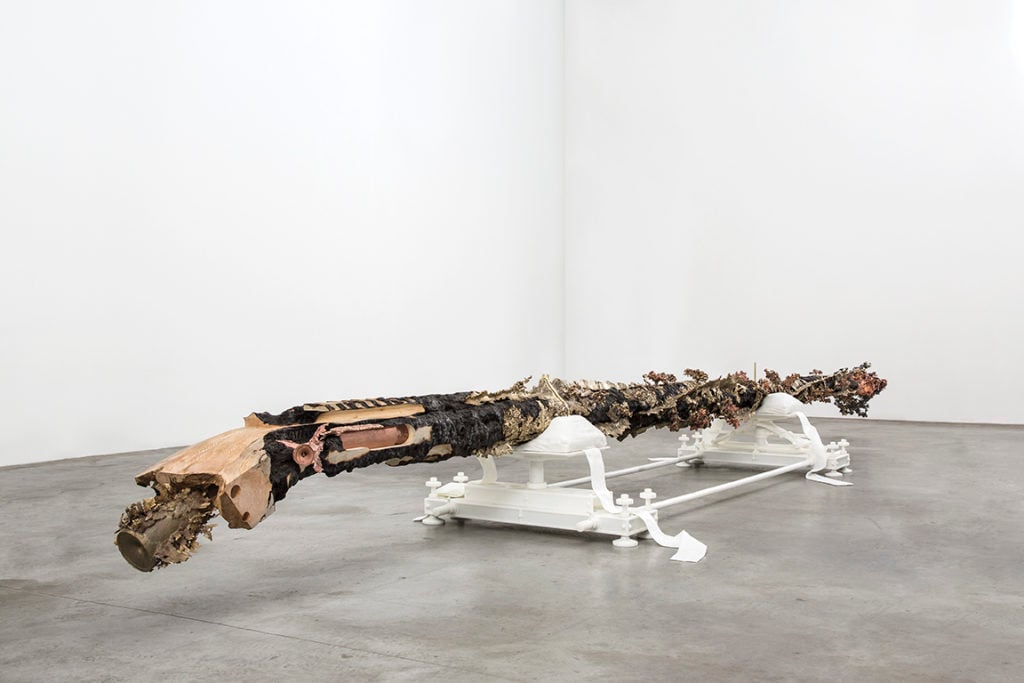 Elk Creek Burn is one of the standout sculptures of Matthew Barney's latest body of work. © Matthew Barney, courtesy Gladstone Gallery, New York and Brussels.