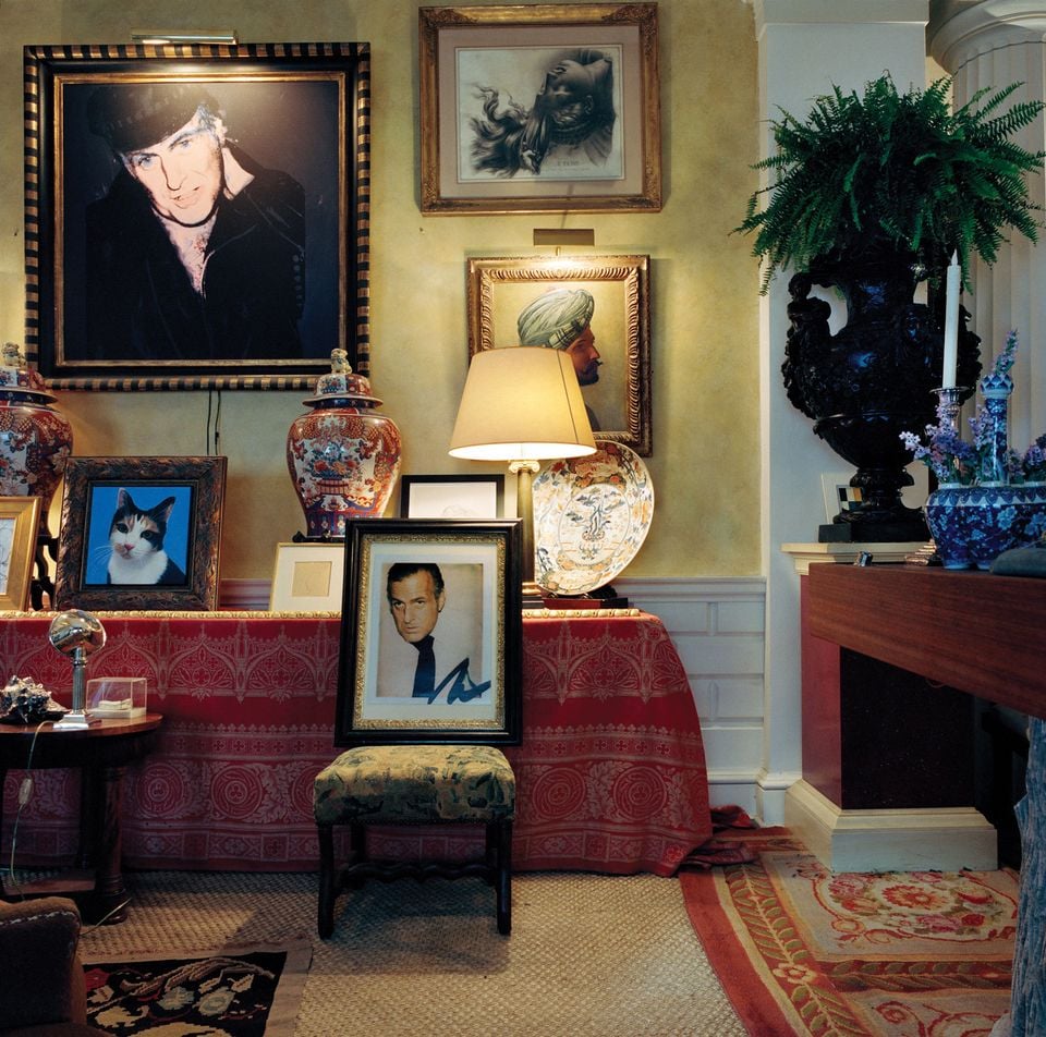 John Richardson's home with his portrait by Andy Warhol. Photo by François Halard, courtesy of Rizzoli.