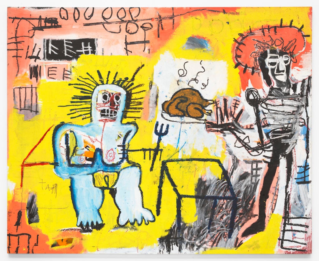 Jean-Michel Basquiat, Arroz con Pollo (1981). © Estate of Jean-Michel Basquiat. Licensed by Artestar, NY. Courtesy the Brant Foundation, Greenwich CT.