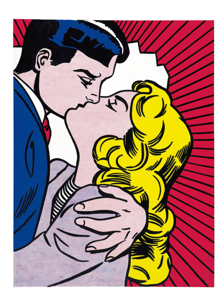 Roy Lichtenstein, The Kiss III (1963). Image courtesy of Christie's Images Ltd.