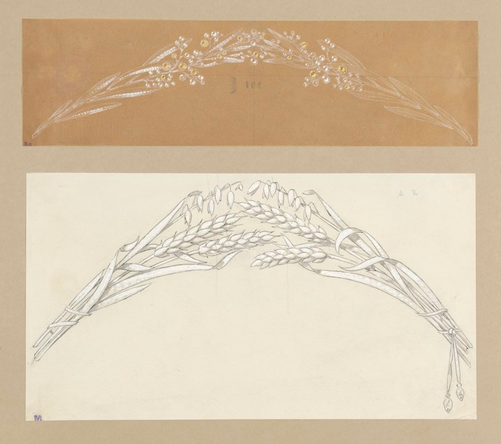 Joseph Chaumet drawing workshop, wheat drawing (around 1890). Courtesy Collection Chaumet, Paris.